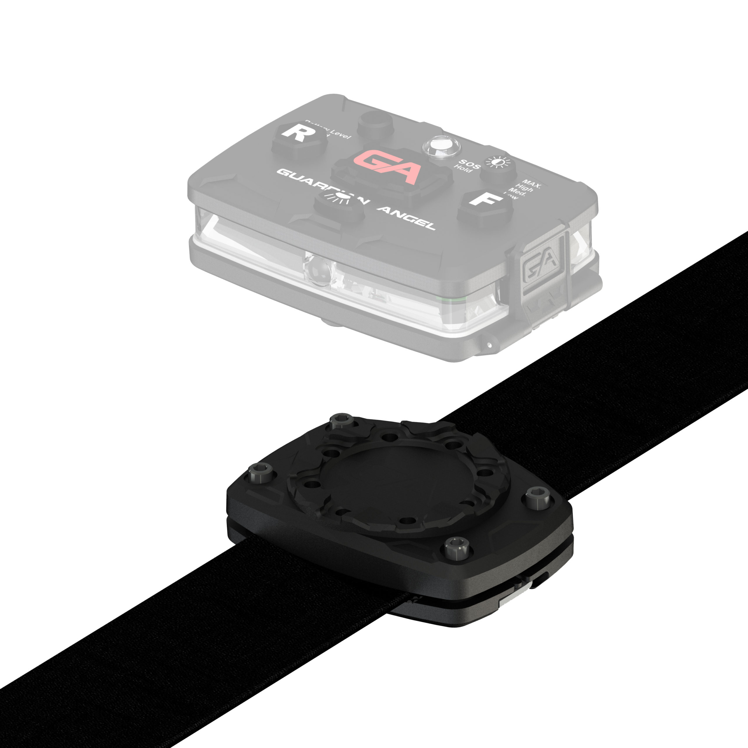 magnetic strap mount for guardian angel safety light devices